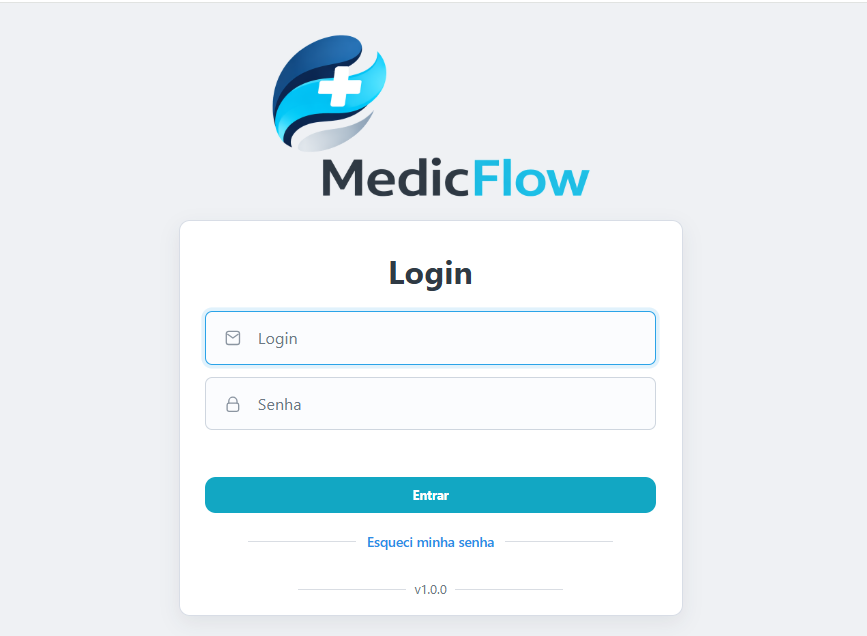 Tela de login do MedicFlow integrada ao backend com autenticação