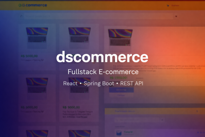 Preview do projeto DSCommerce